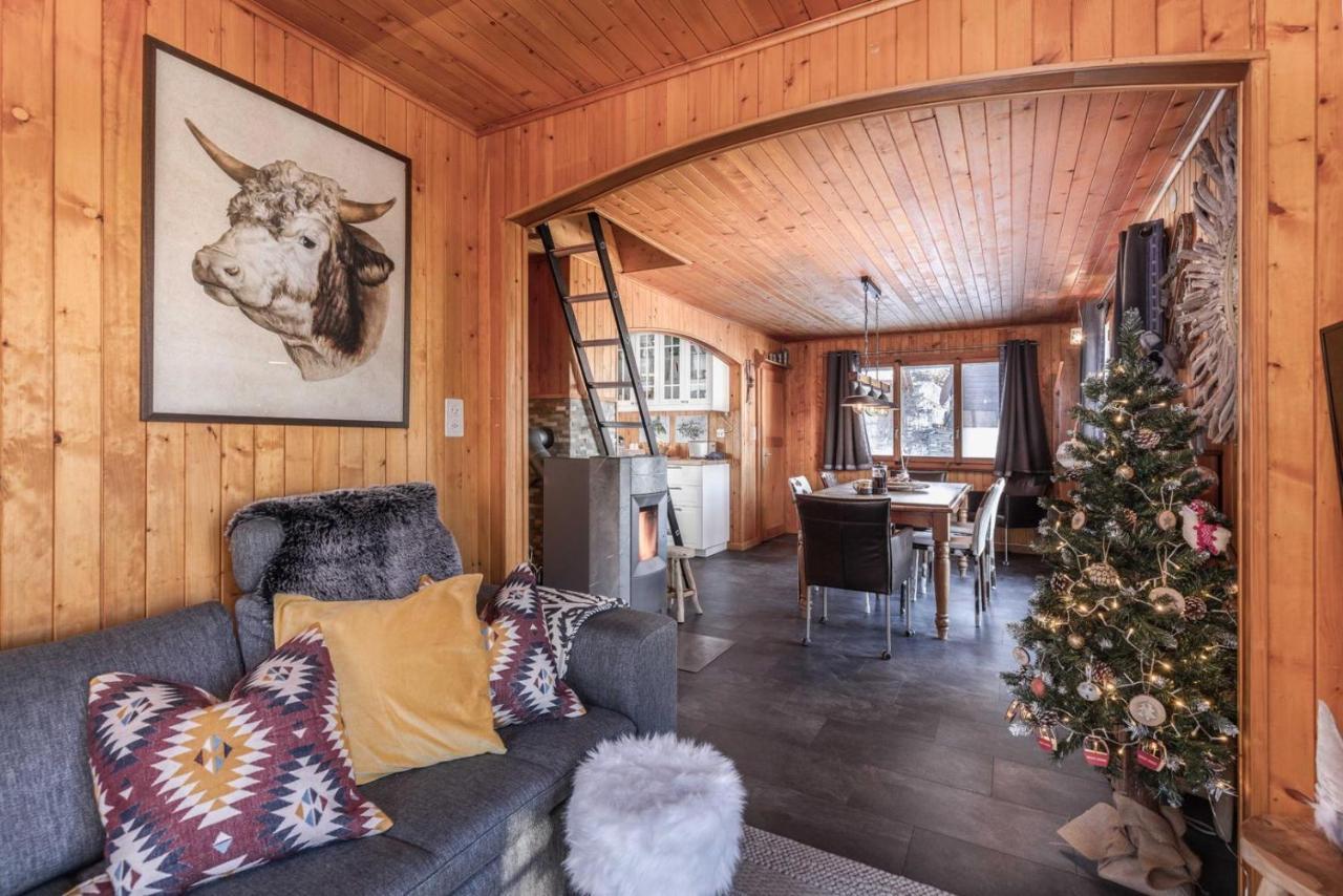 Chalet Noisette Authentic Swiss Chalet Perfect For Families La Tzoumaz Zewnętrze zdjęcie