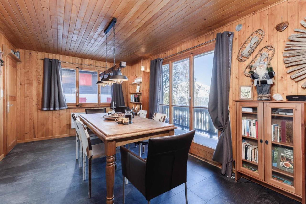 Chalet Noisette Authentic Swiss Chalet Perfect For Families La Tzoumaz Zewnętrze zdjęcie